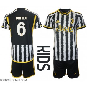 Juventus Danilo Luiz #6 Replika Hemmatröja Barn 2023-24 Kortärmad (+ Korta byxor)
